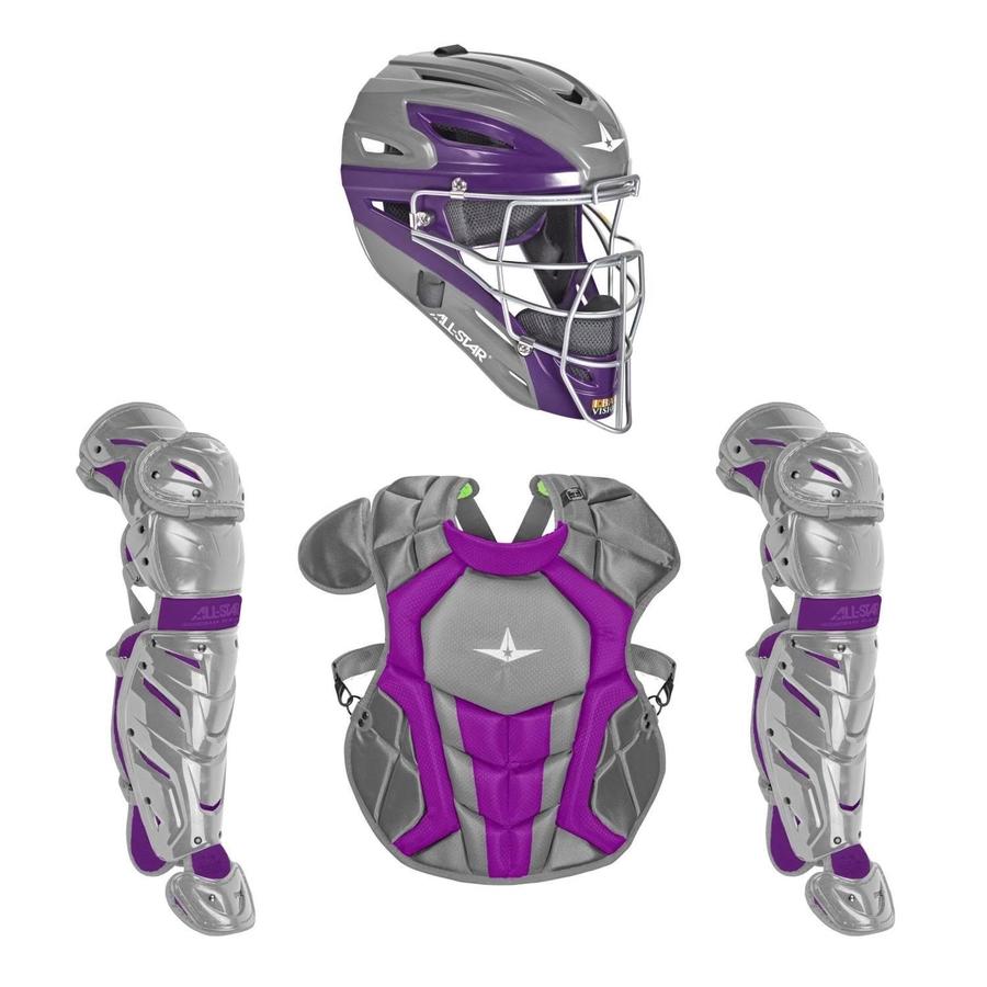 g All-Star Youth System7 Axis Elite Travel Team Catcher��s Set (Graphite/Purple)