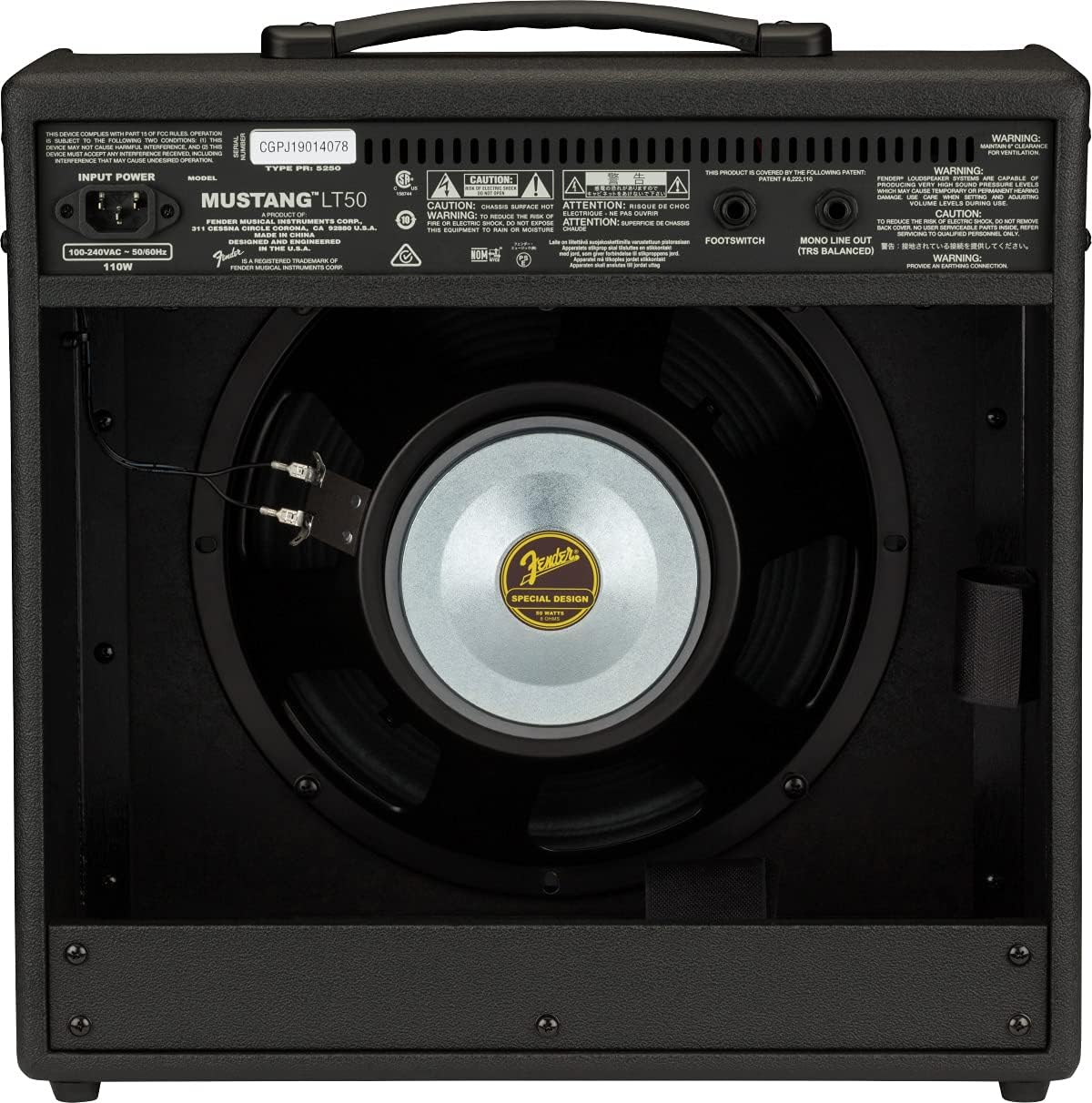 Guitar Amp, 50 Watts, with 2-Year Warranty 30 Preset Effects with USB Audio Interface for Recording, 20Dx19.5Wx11.5H Inches, Black