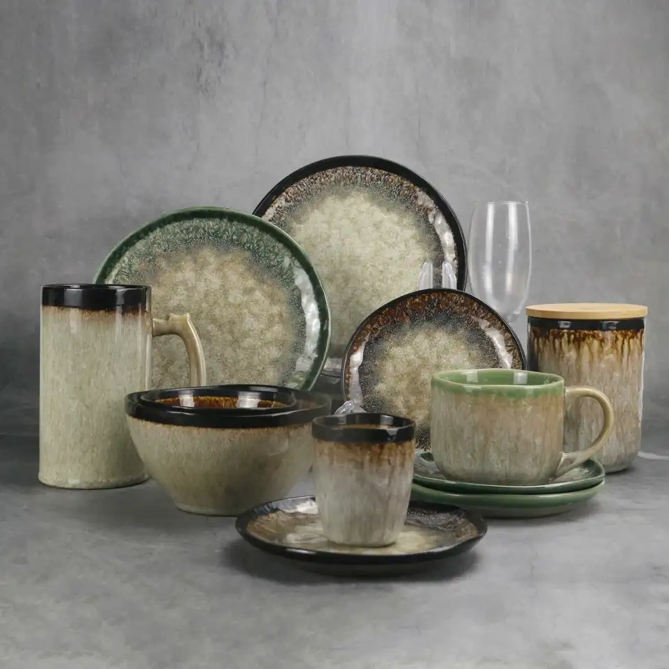 Deluxe 58-Piece Ceramic Tableware Set  C Premium Quality Dinnerware Collection