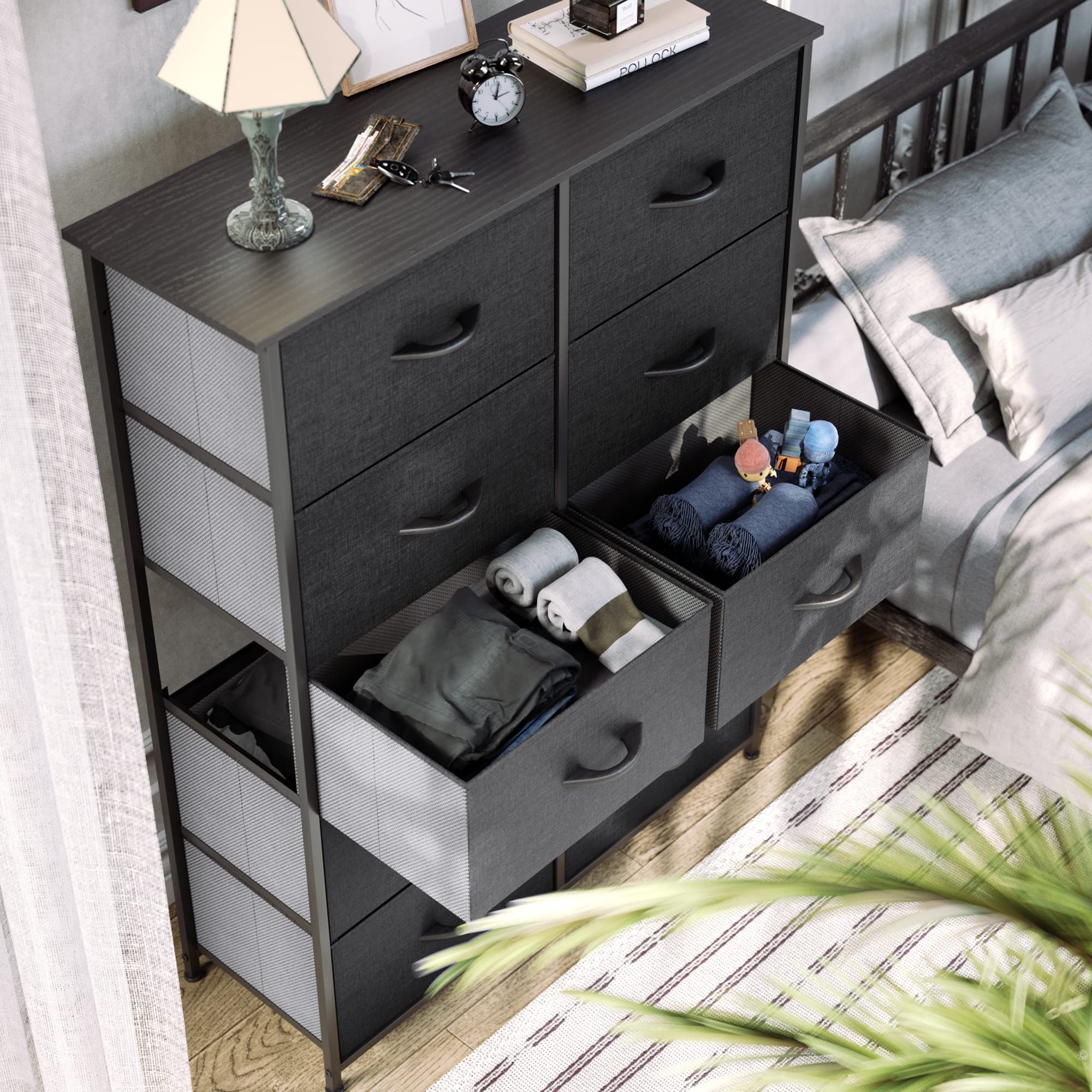 YITAHOME Dresser Storage Drawers Charcoal