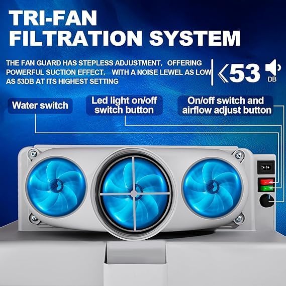 Autolock Spray Booth Kit with LED Lights & Filtration for Models, Crafts, & Hobbies  C Spacious Design & Extendable Exhaust