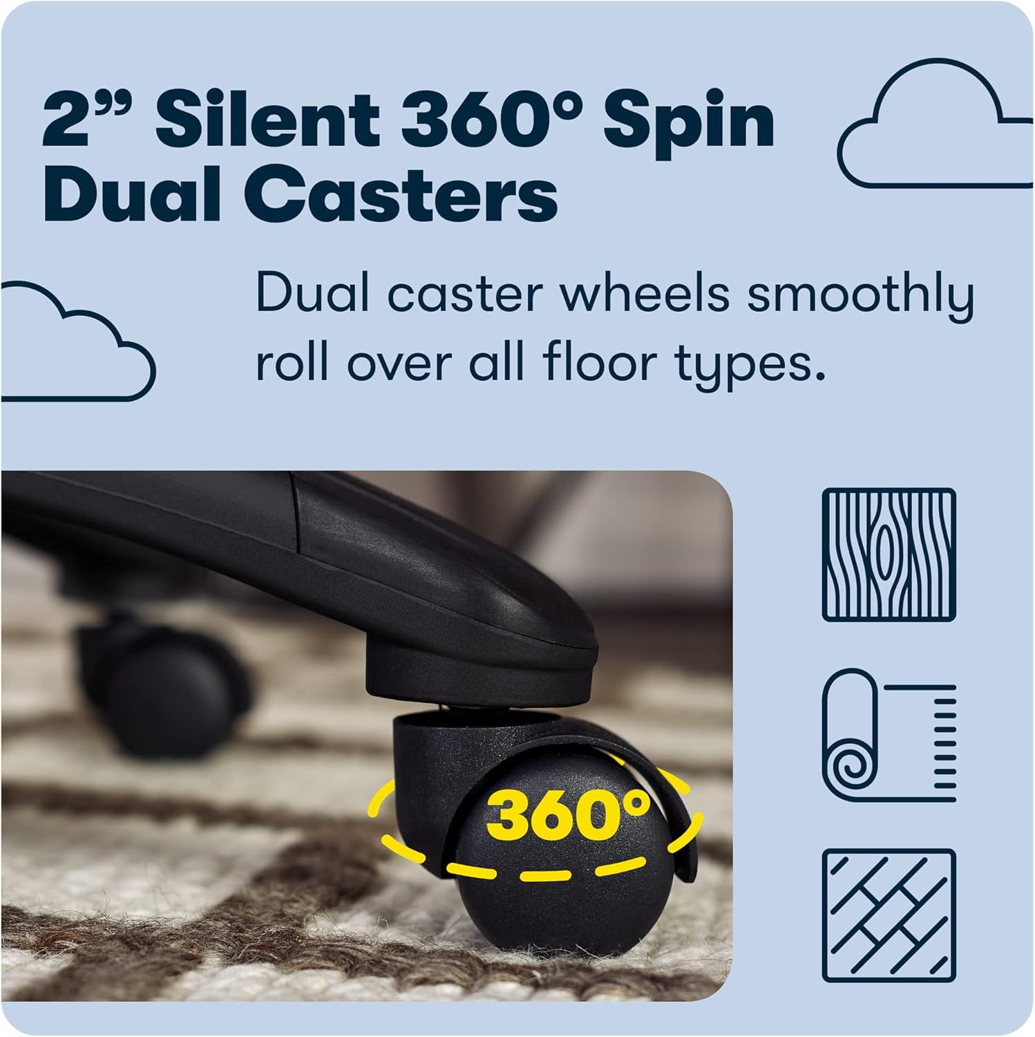 Fairbanks Big and Tall High Back Executive Office Ergonomic Gaming Computer Chair with Layered Body Pillows, Contoured Lumbar Zone, Black