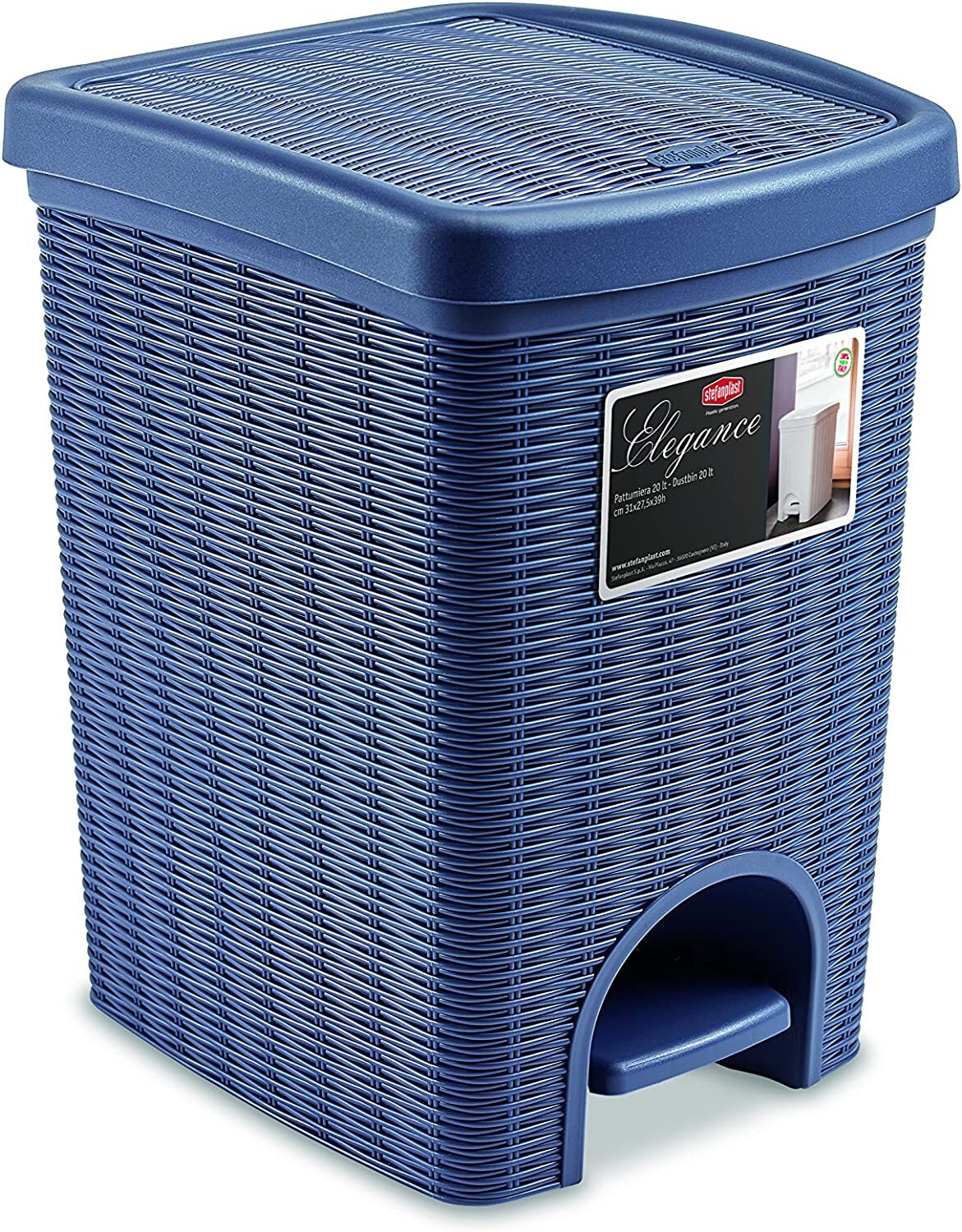 Elegance Dove Grey Dustbin, 31  27.5  39 cm  C Stylish Waste Bin for Home & Office