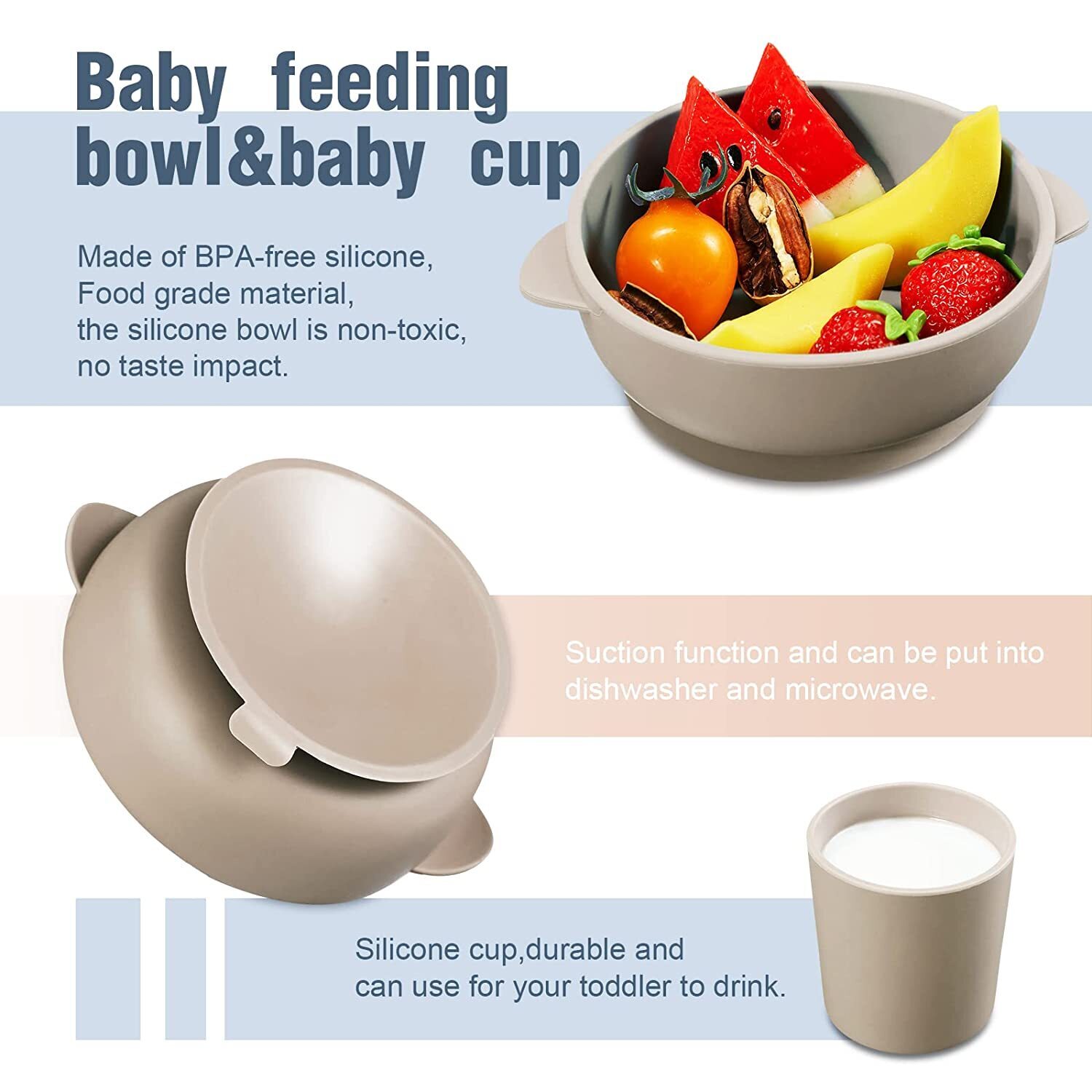 Silicone Baby Feeding Set by [Brand]  C 12-Piece, Includes Bibs, Plates, Bowls, Utensils, Cups, Safe & Durable