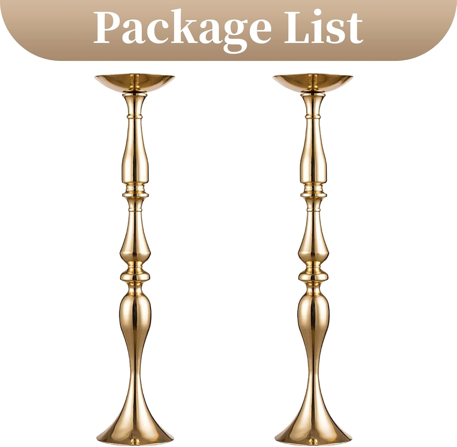 Elegant Silver Metal Wedding Centerpiece Stand 31.5     C Tall Tabletop Decor for Events & Parties