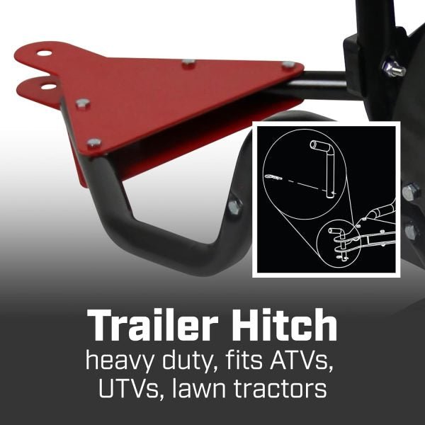 Chapin 8622B Made in The USA 150-Pound Tow and Pull Behind Spreader, Hitch Pins, Black