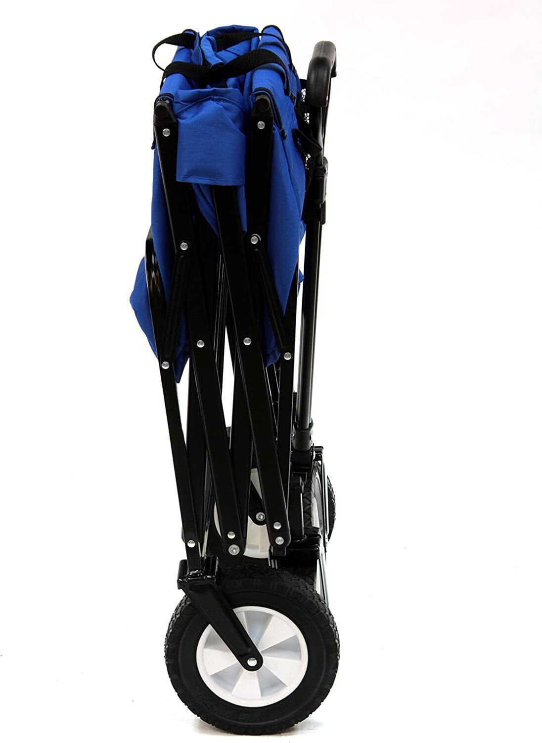 Collapsible Utility Wagon  C Heavy-Duty Foldable Outdoor Cart, 150 lbs Capacity, Adjustable Handle, Compact Storage, 600D Fabric, Ideal for Events & Beach Trips