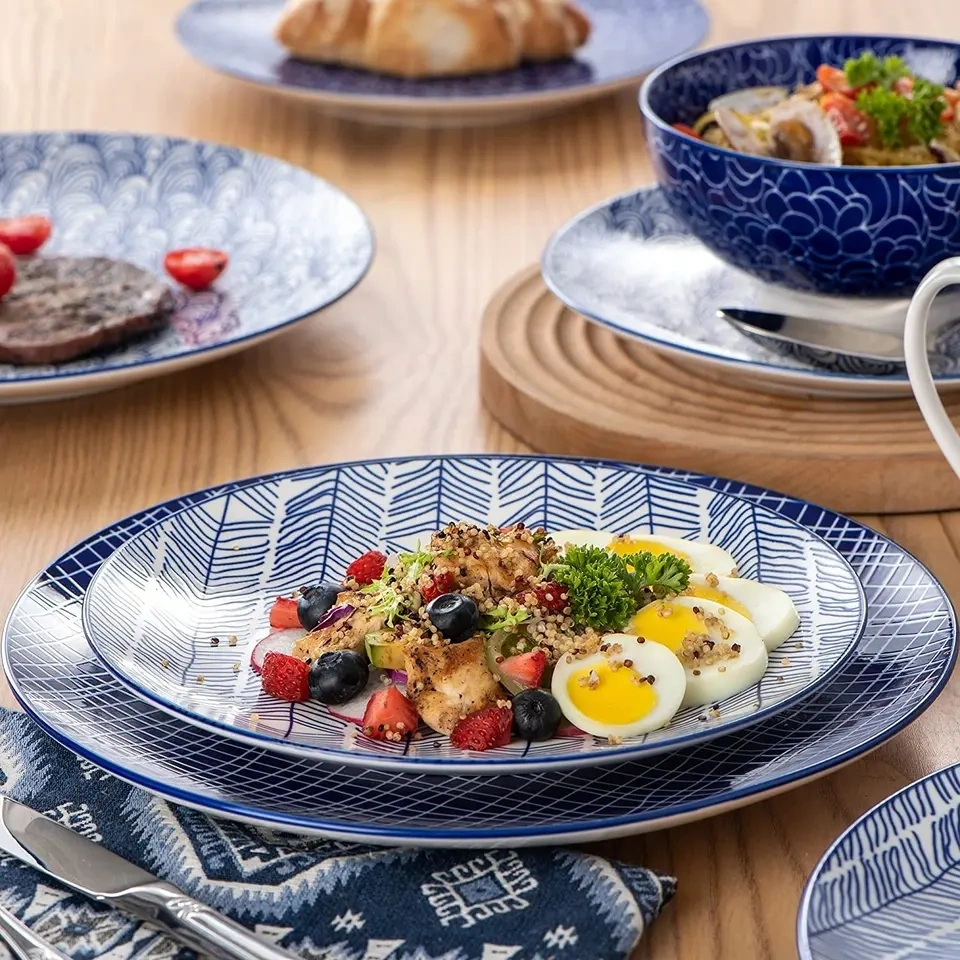 Deluxe 58-Piece Ceramic Tableware Set  C High Quality & Durable Dining Collection