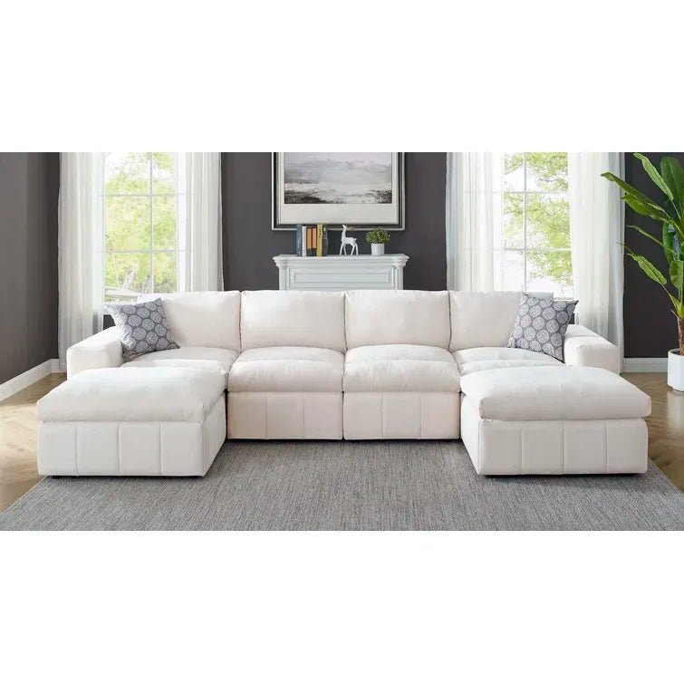 134��� Wide Reversible Modular Sectional with Ottoman