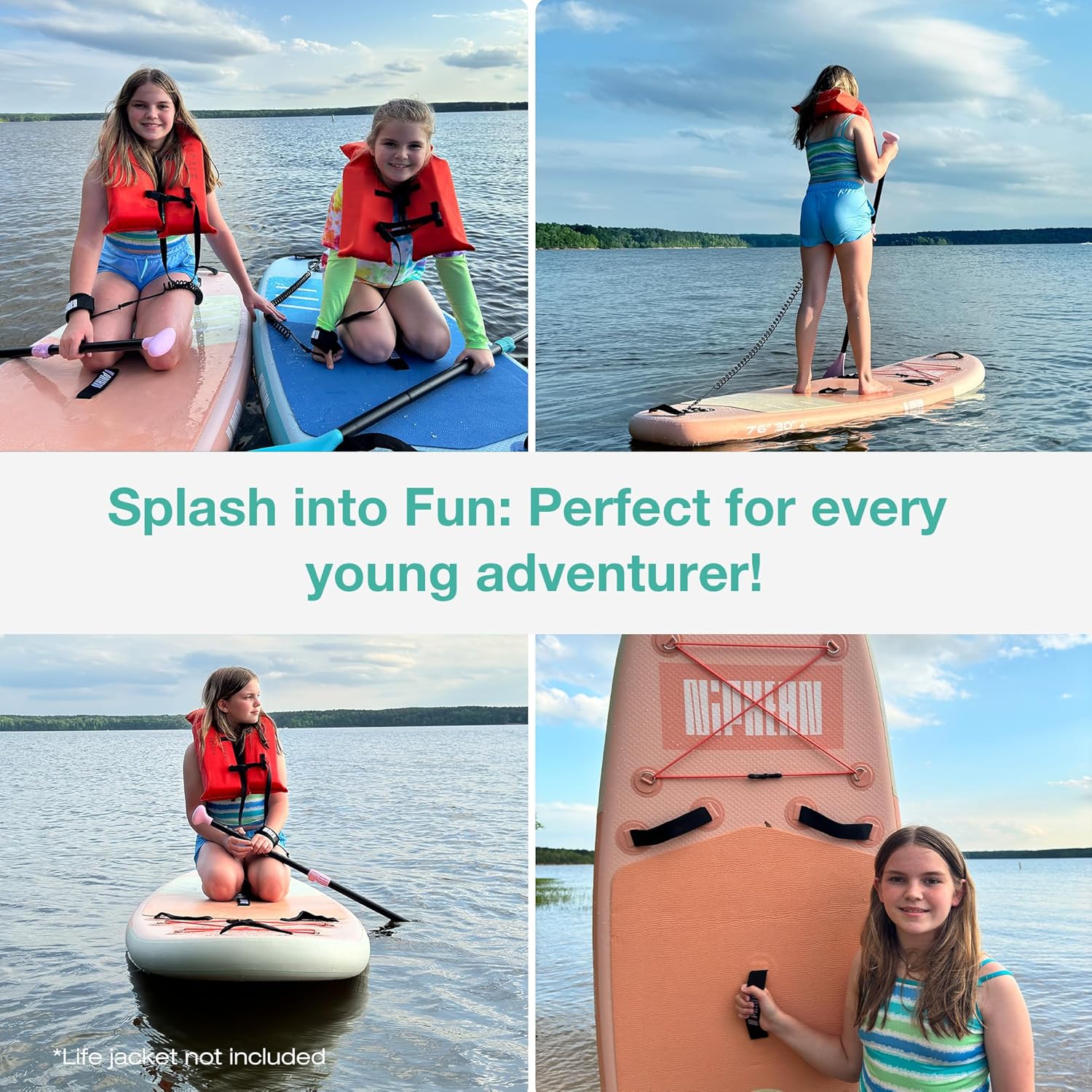 Stand Up Paddle Board with SUP Accessories, Anti-Slip EVA Deck, 10 ?�� ?Inflatable Paddle Boards for Adults & Youth of All Skill Levels