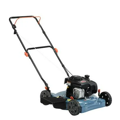21-Inch 125 cc 4-Cycle Gas Powered Push Lawn Mower, Mulch and Side Discharge, Dual Lever Height Adj.