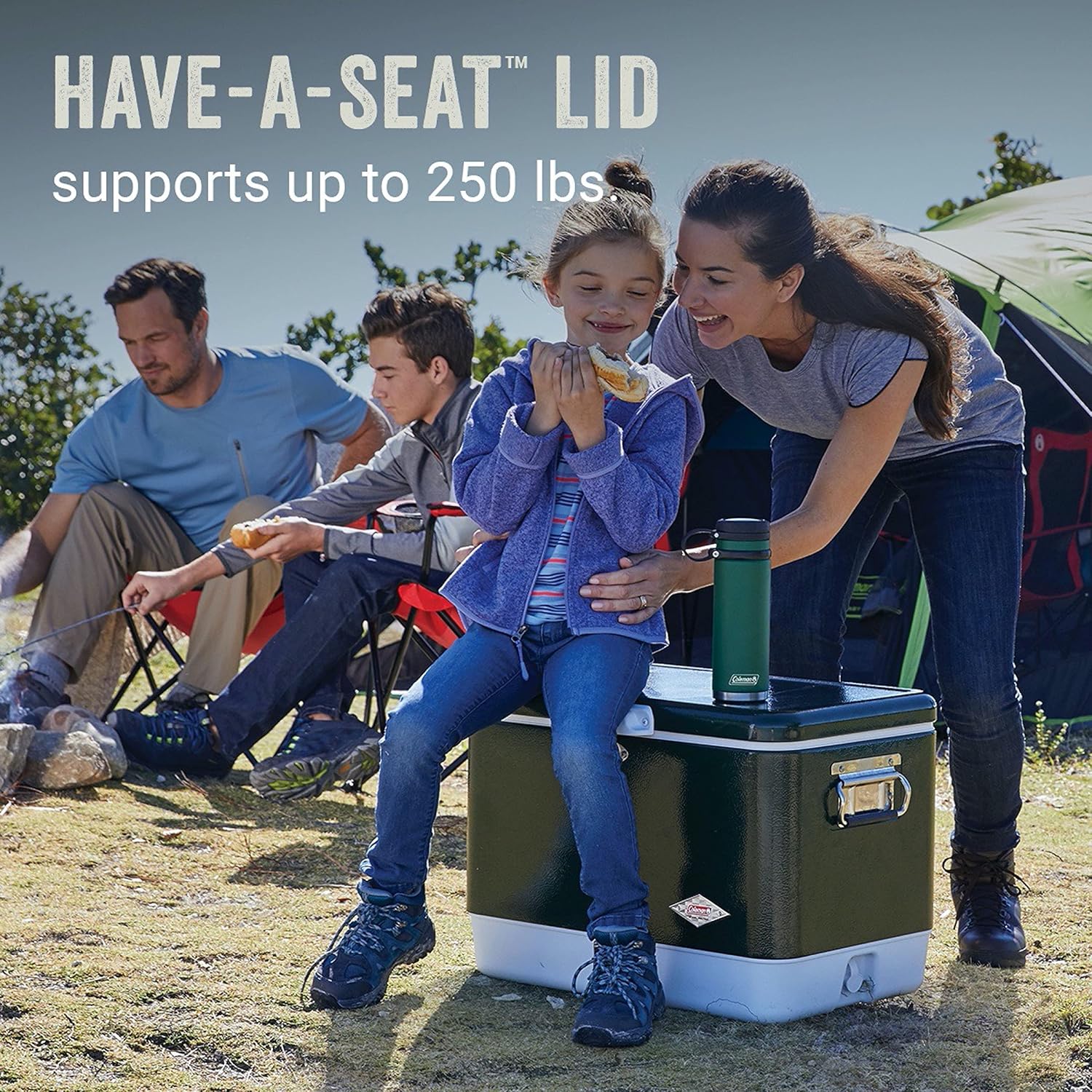 Cooler | Steel-Belted Cooler Keeps Ice Up to 4 Days | 54-Quart Cooler for Camping, BBQs, Tailgating & Outdoor Activities