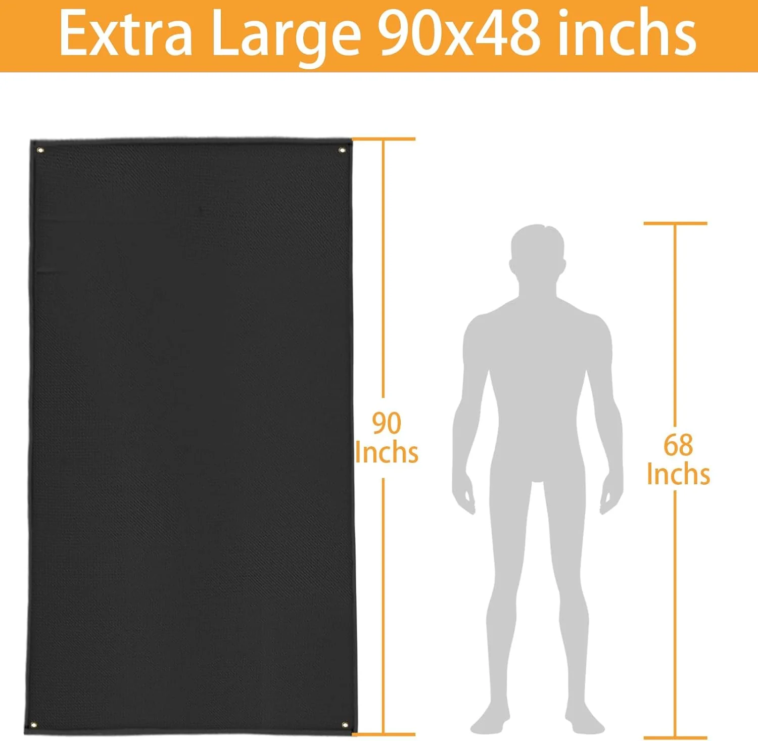 90x48 inch Extra Large Grill Mat for Outdoor Grill, Fireproof Deck Grill Mat