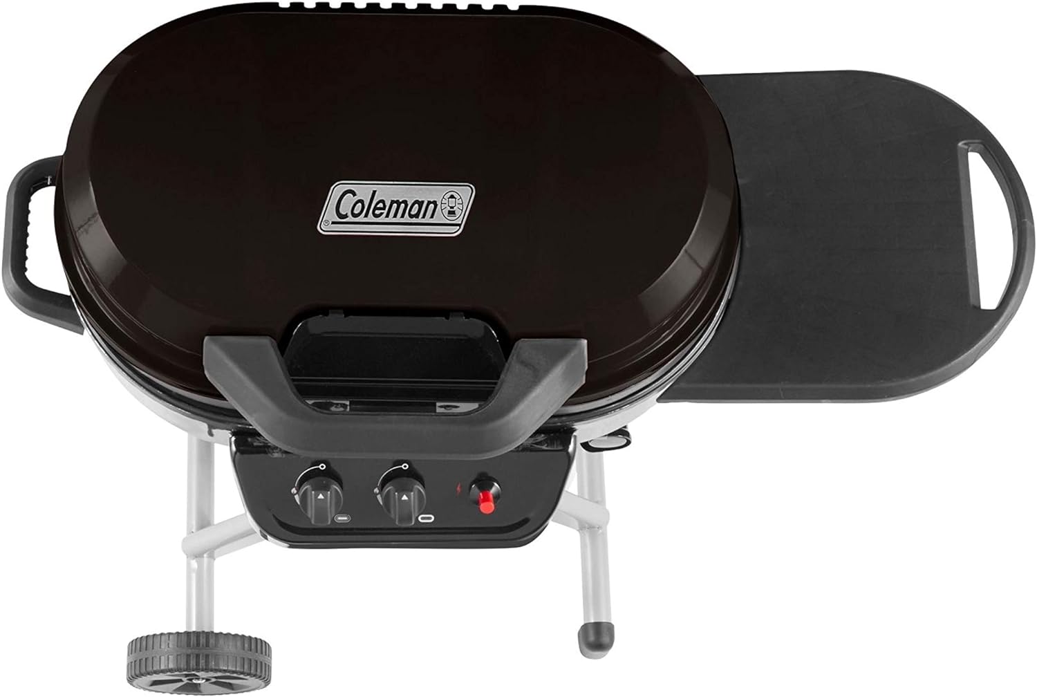 RoadTrip 225 Portable Stand-Up Propane Grill, Gas Grill with Push-Button Starter, Folding Legs & Wheels, Side Table, & 11,000 BTUs of Power for Camping, Tailgating, Grilling & More