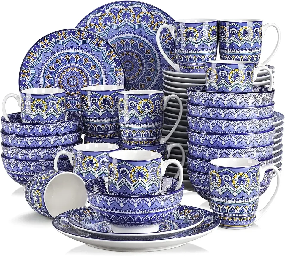 Brand Deluxe 58-Piece Ceramic Tableware Set  C Durable, Stylish, High-Quality Dining Essentials
