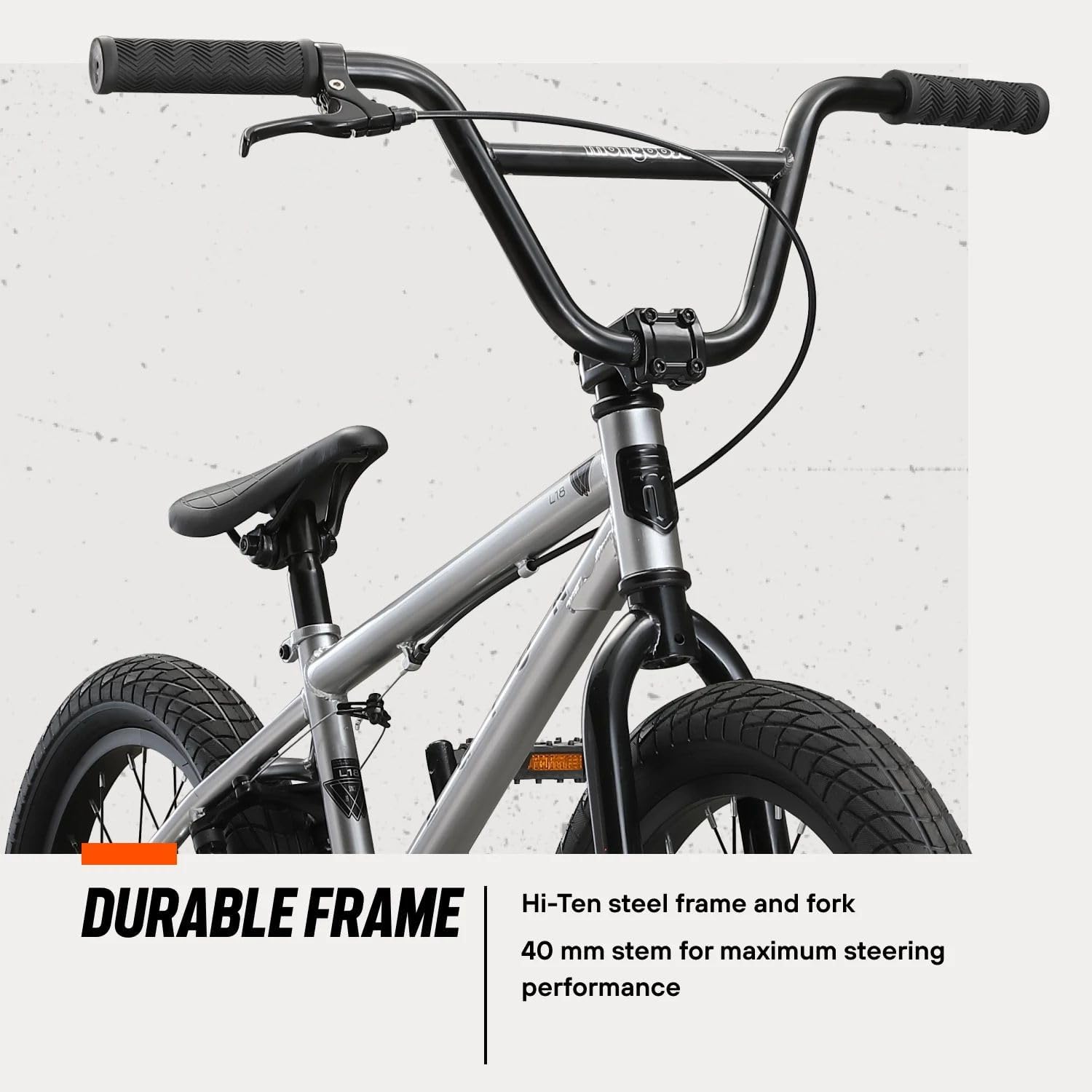 Legion Kids Freestyle Sidewalk BMX Bike, Beginner Riders, Boys and Girls, 16-20-inch Wheels, Hi-Ten Steel Frame, Micro Drive BMX Gearing