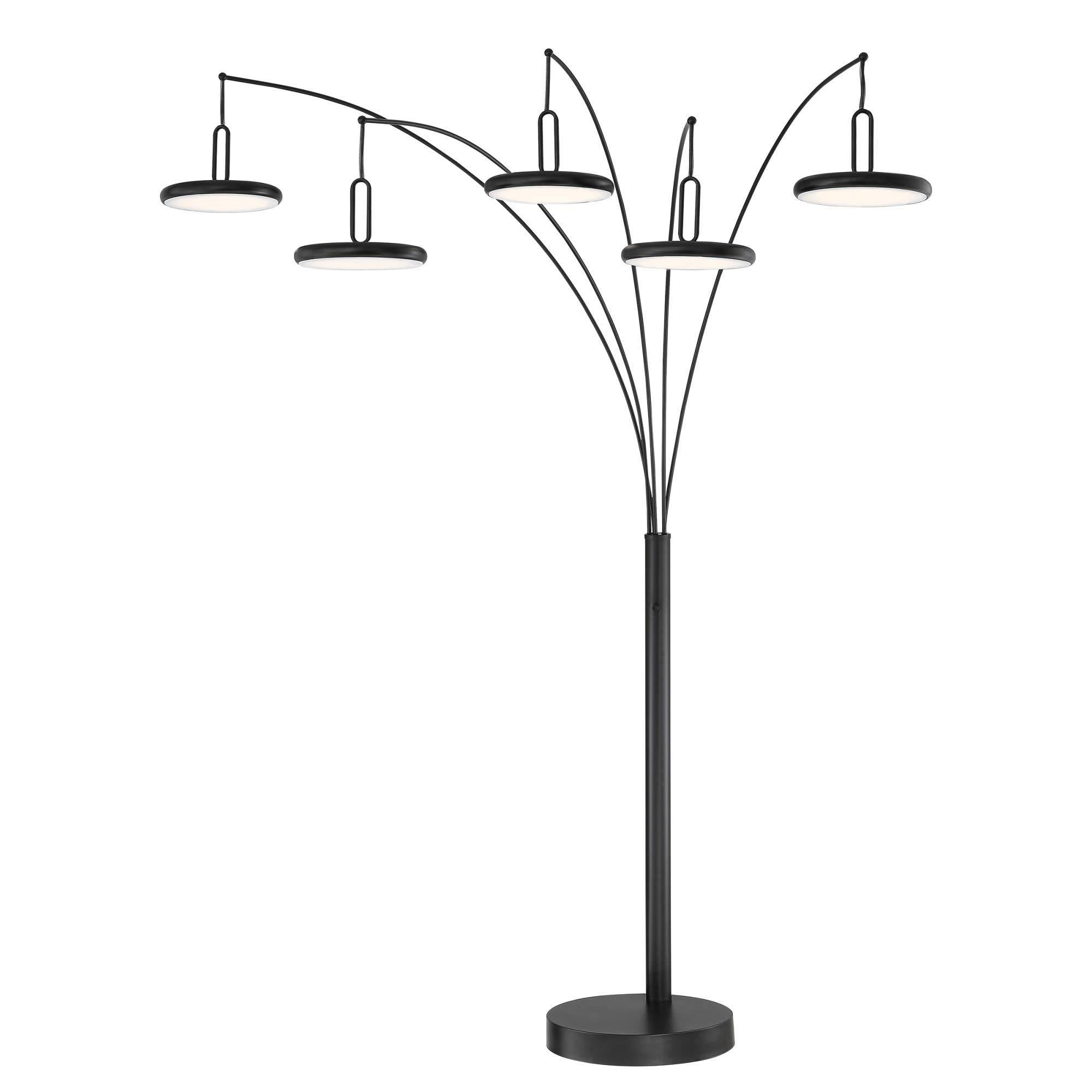 LS-83279BLK Sailee �C 90 inch 75W 5 LED Arch Floor Lamp