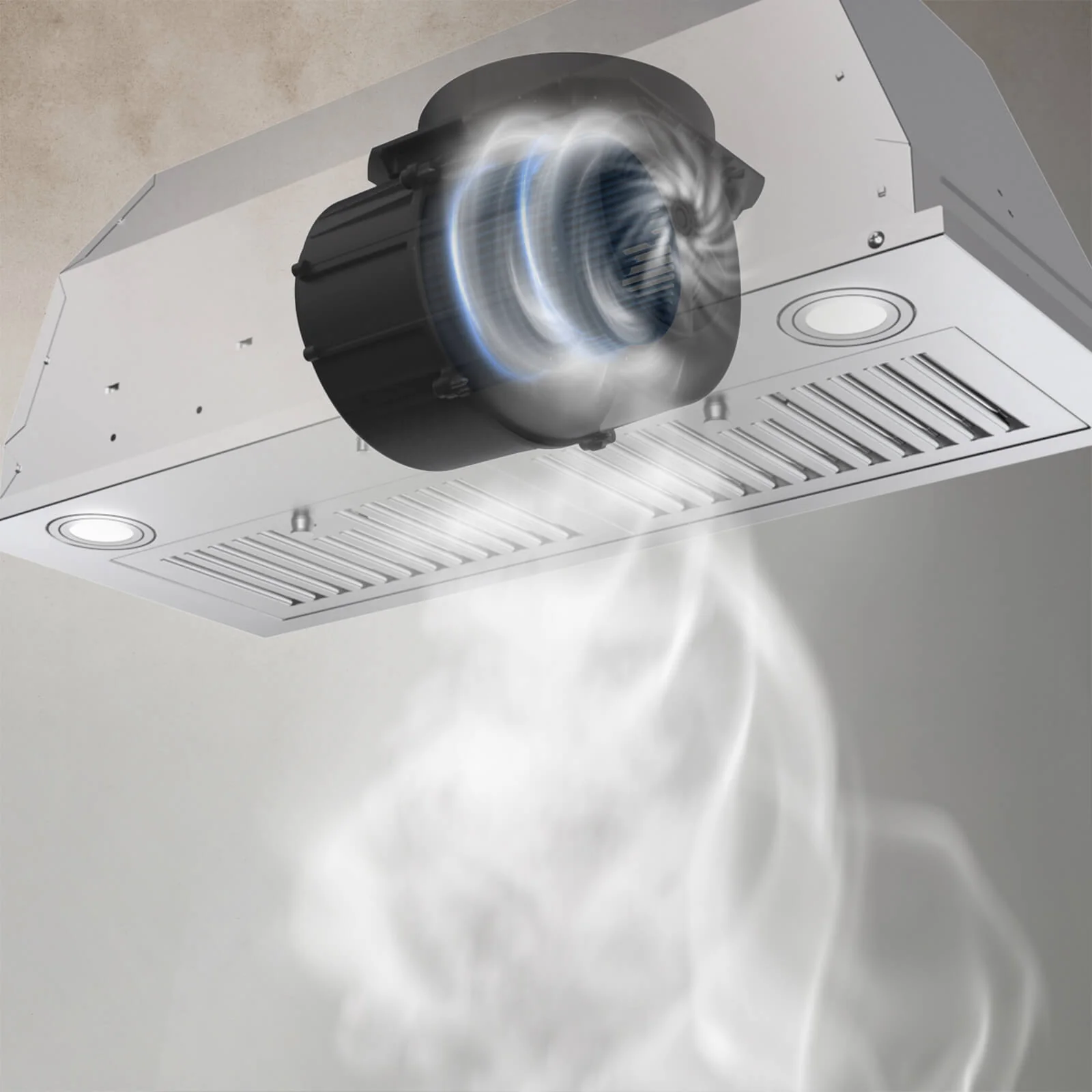 hermitlux 30��� Insert Range Hood HMX-USB13G70-AC, 600 CFM, 3-Speed, LED Light, Ducted/Ductless, Stainless Steel