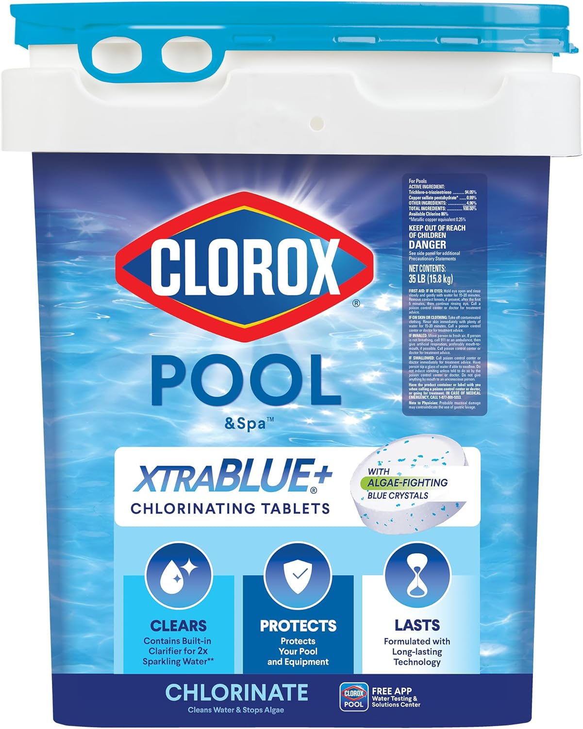 Swimming Pool Chlorinating Tablets, Kills Bacteria & Stops Algae (35 LB)
