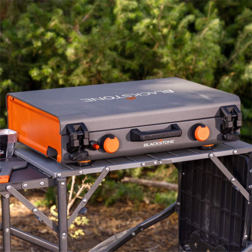 Blackstone Adventure Ready 20  x14   2-Burner Propane Camping Griddle with Latching Hood and Handle