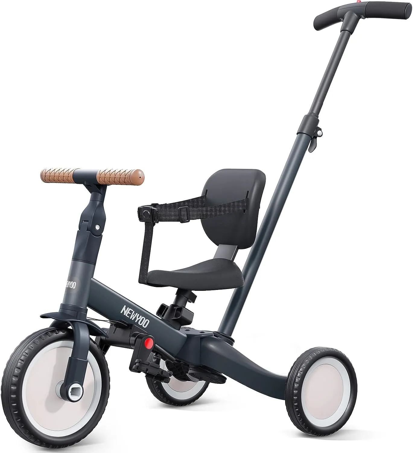 Newyoo Tricycles for 1-3 Year Olds, Toddler Bike with Backrest and Safety Belt