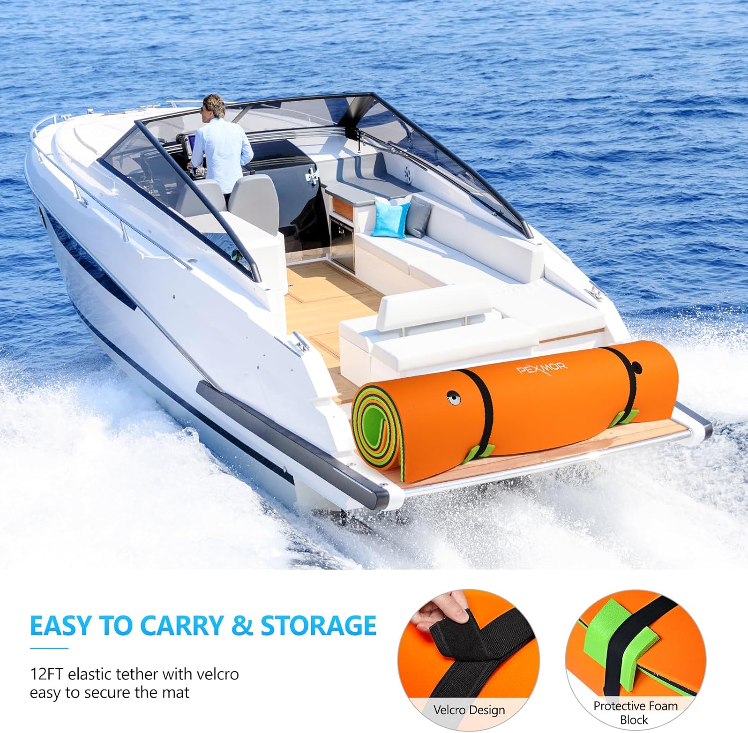 Floating Water Mat, 9/12/18 FT Lily Pad Floating Mat for The Water, 3-Layer XPE Foam Water Floating Island w/Bungee Tether & Storage Straps for Lake Pool Beach River