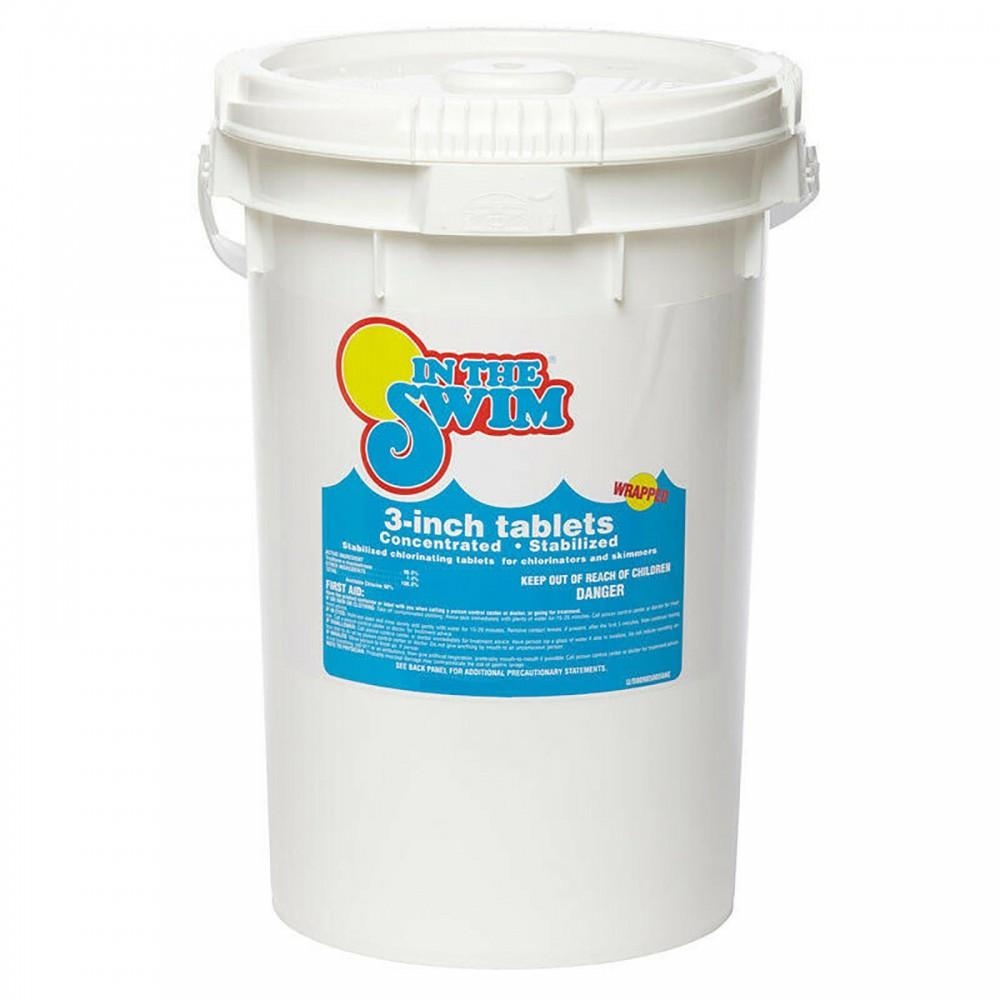 g In the Swim 3 inch Chlorine Tablet Bucket �C 50 Pound