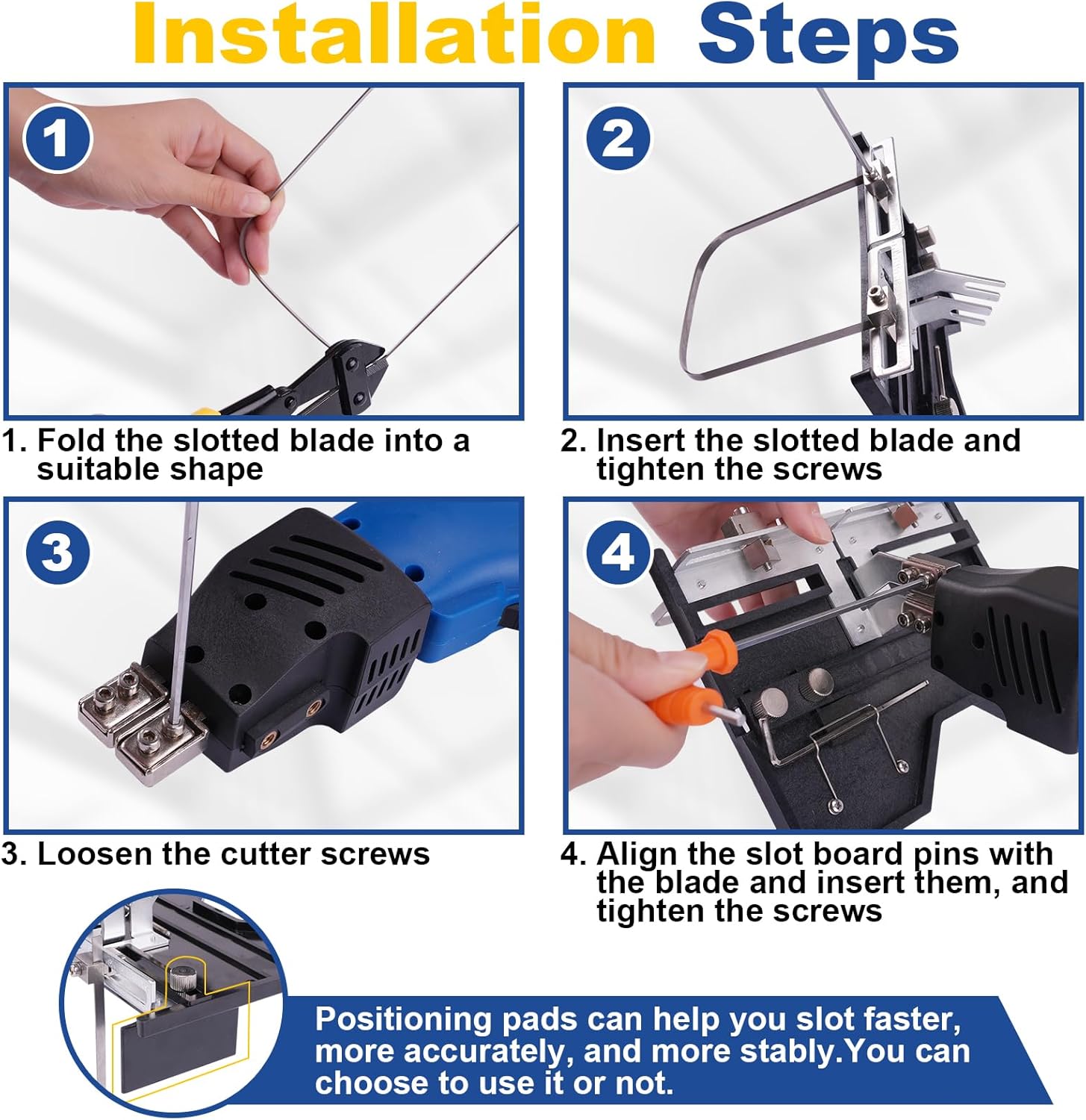K2NSB 200W Electric Foam Cutter with Slotting, Air-Cooled Hot Knife for Styrofoam, EPP, EPS, XPS, EPE, KT Board  C 4 Blades Included