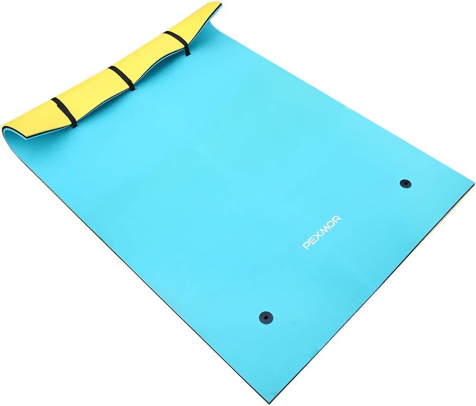 Floating Water Mat, 9/12/18 FT Lily Pad Floating Mat for The Water, 3-Layer XPE Foam Water Floating Island w/Bungee Tether & Storage Straps for Lake Pool Beach River