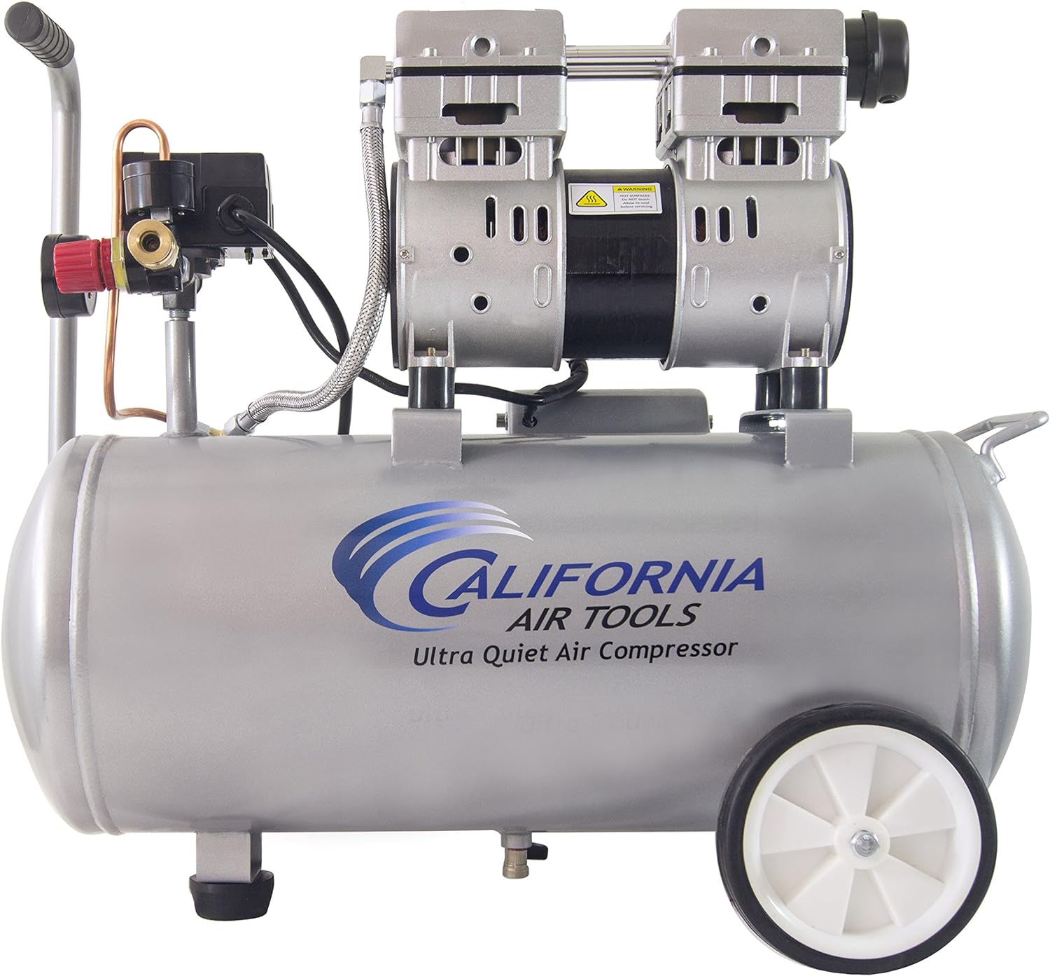 8010 Steel Tank Air Compressor | Ultra Quiet, Oil-Free, 1.0 hp, 8 gal