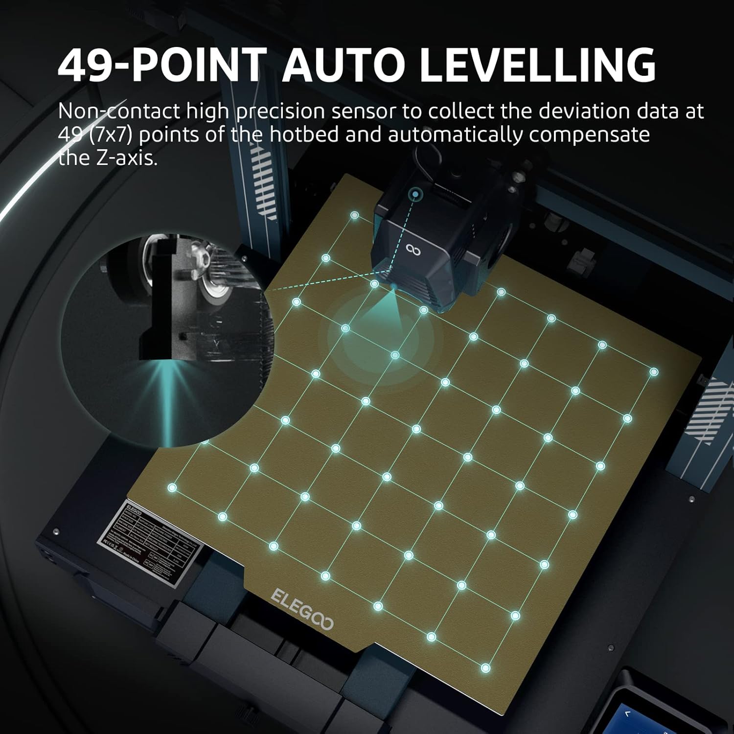 Neptune 4 Pro 3D Printer, 500mm/s High Speed FDM Printer with Klipper Firmware, Auto Leveling, Segmented Heatbed and All-Metal Guide Rails, 8.85x8.85x10.43 Inch Printing Size
