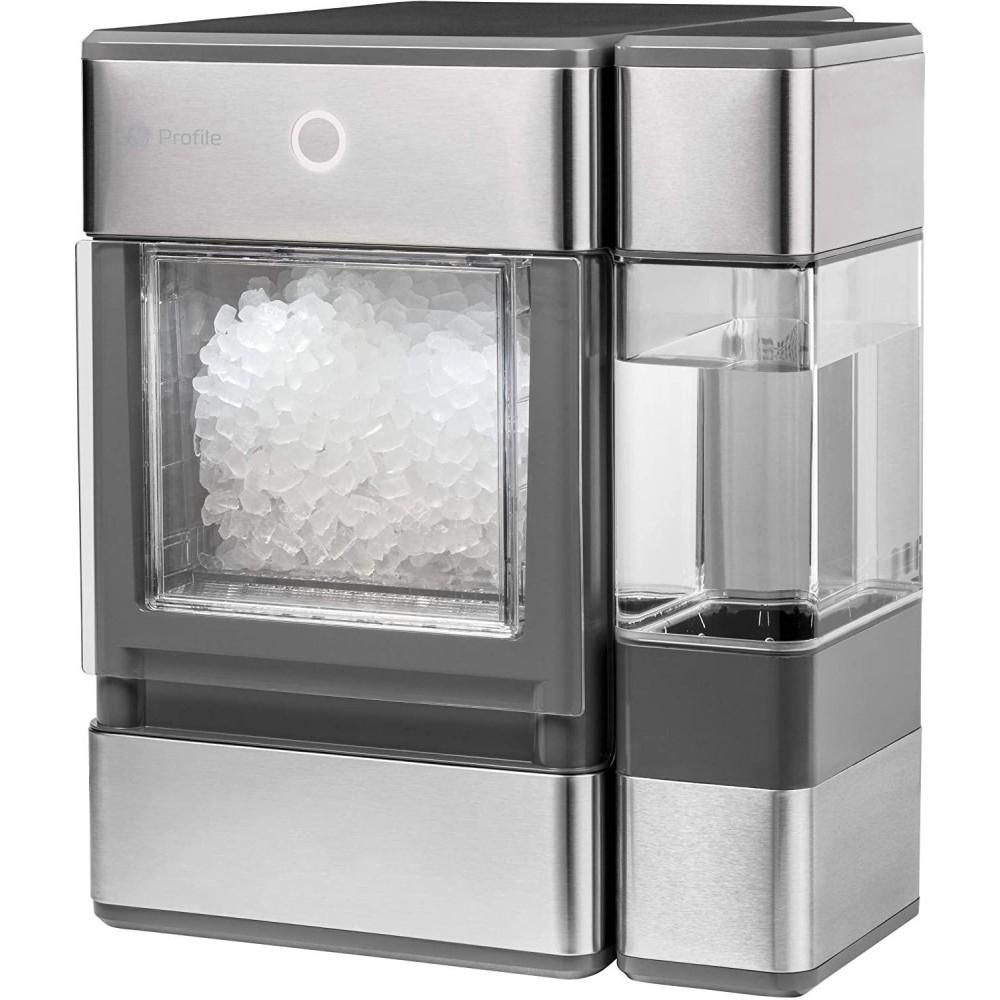 g GE Profile OPAL01GEPKT Opal | Countertop Nugget Ice Maker, Stainless Steel Wrap with Gray Accents & LED Lighting