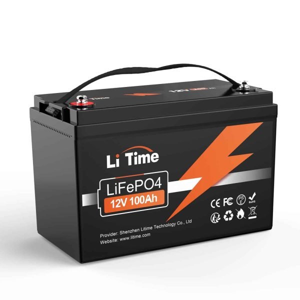 LiTime 12V 100Ah Lithium LiFePO4 Battery for RV, Backup Power, Solar