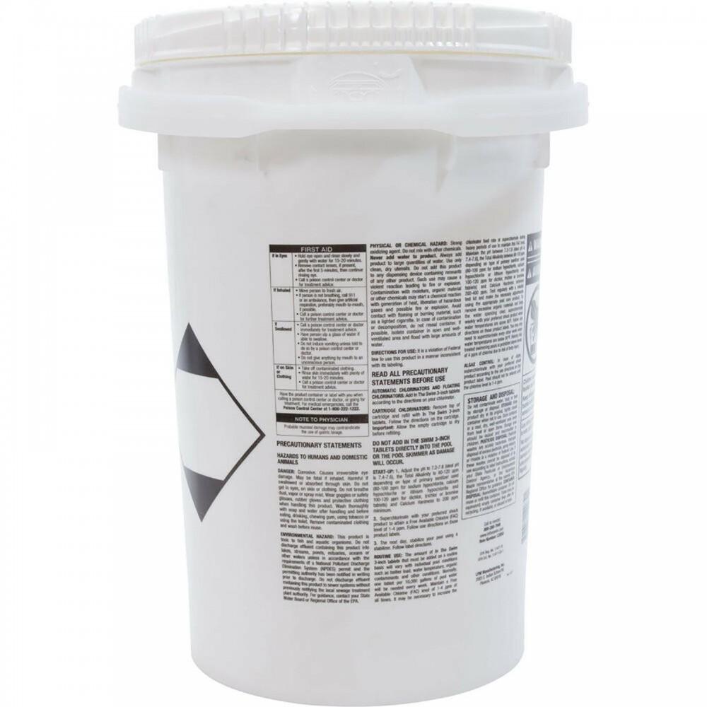 g In the Swim 3 inch Chlorine Tablet Bucket �C 50 Pound
