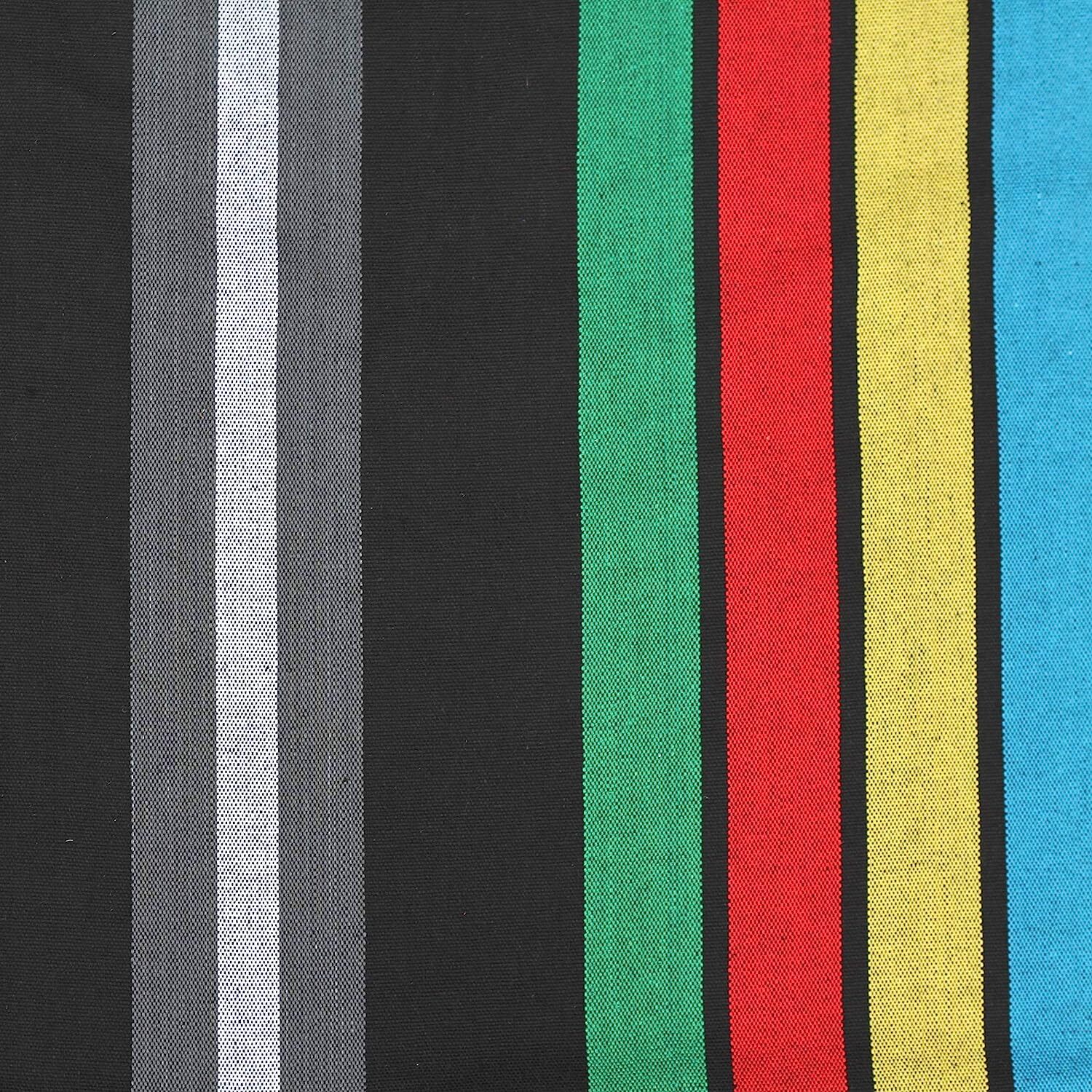 Vivere Double Cotton Hammock with Steel Stand, 450 lb Capacity, Tropical Colors, Includes Premium Carry Bag