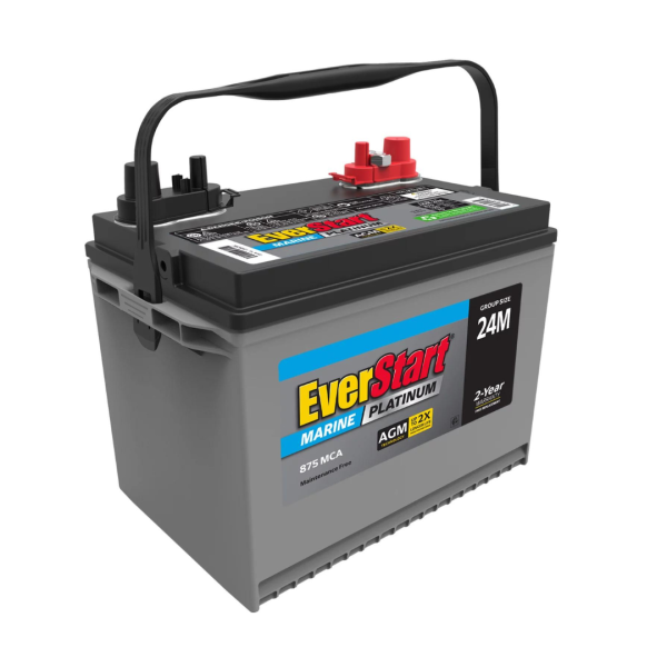 EverStart Platinum BOXED AGM Marine and RV Deep Cycle Battery Group Size 24M, 12 Volt 875 MCA