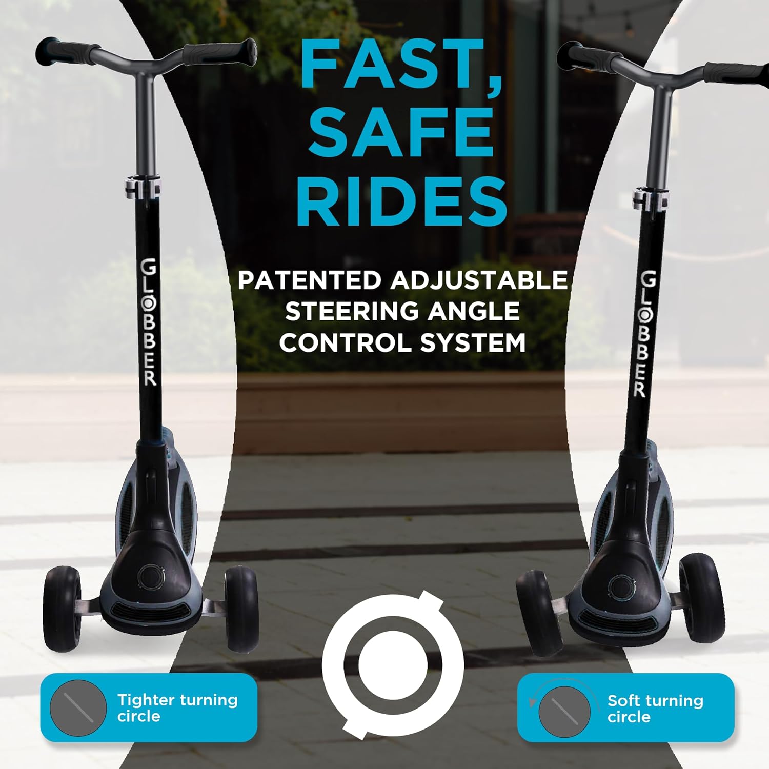 Scooter | 3-Wheel Kick Scooter for Adults & Kids 5+ | Foldable Kick Scooter with Safe, Non-Slip Deck & Premium Brakes