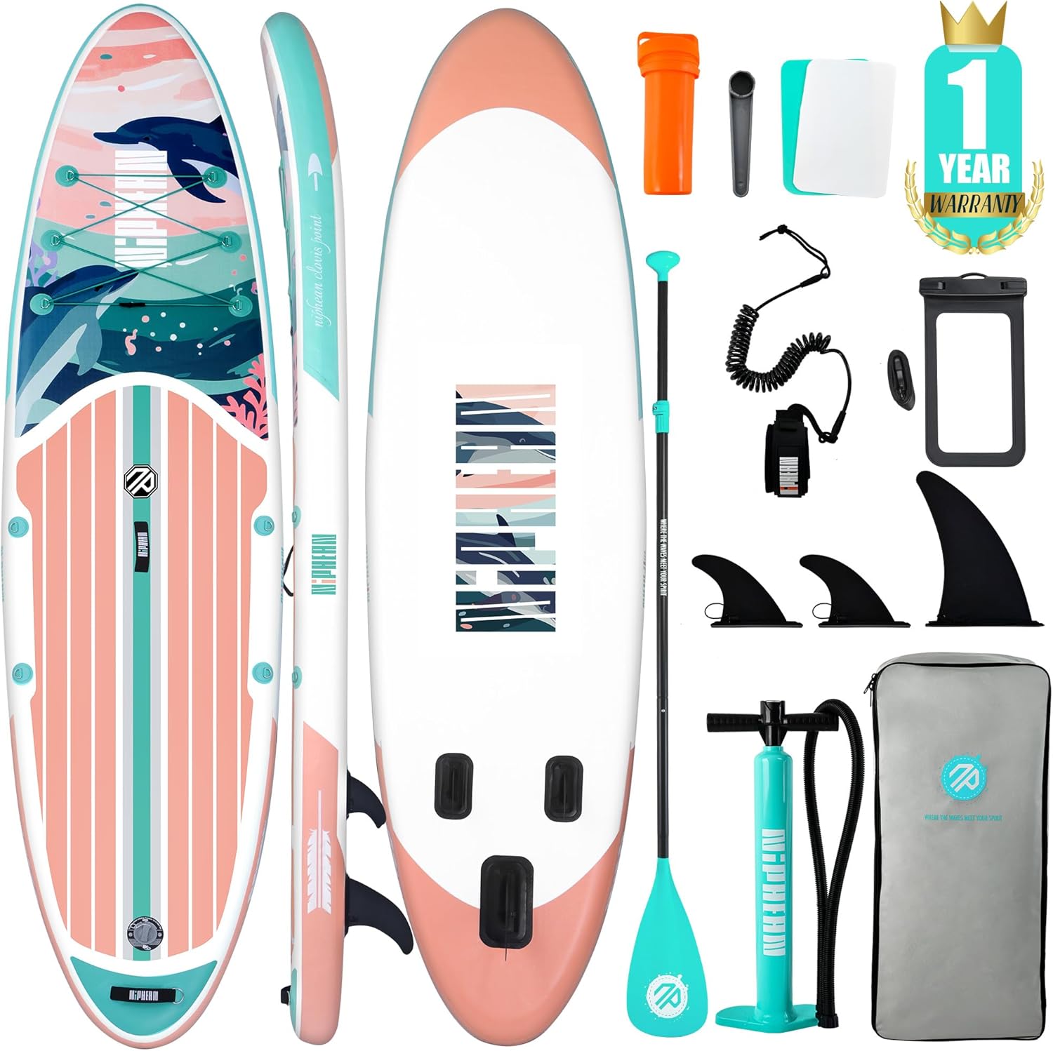 Stand Up Paddle Board with SUP Accessories, Anti-Slip EVA Deck, 10 ?�� ?Inflatable Paddle Boards for Adults & Youth of All Skill Levels