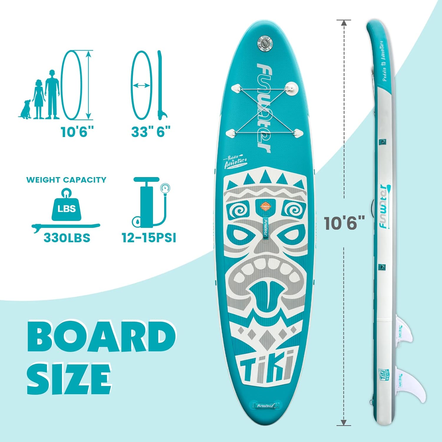 Inflatable Ultra-Light Stand Up Paddle Board for All Skill Levels with Premium SUP Paddleboard Accessories,Non-Slip Comfort Deck for Youth & Adults.