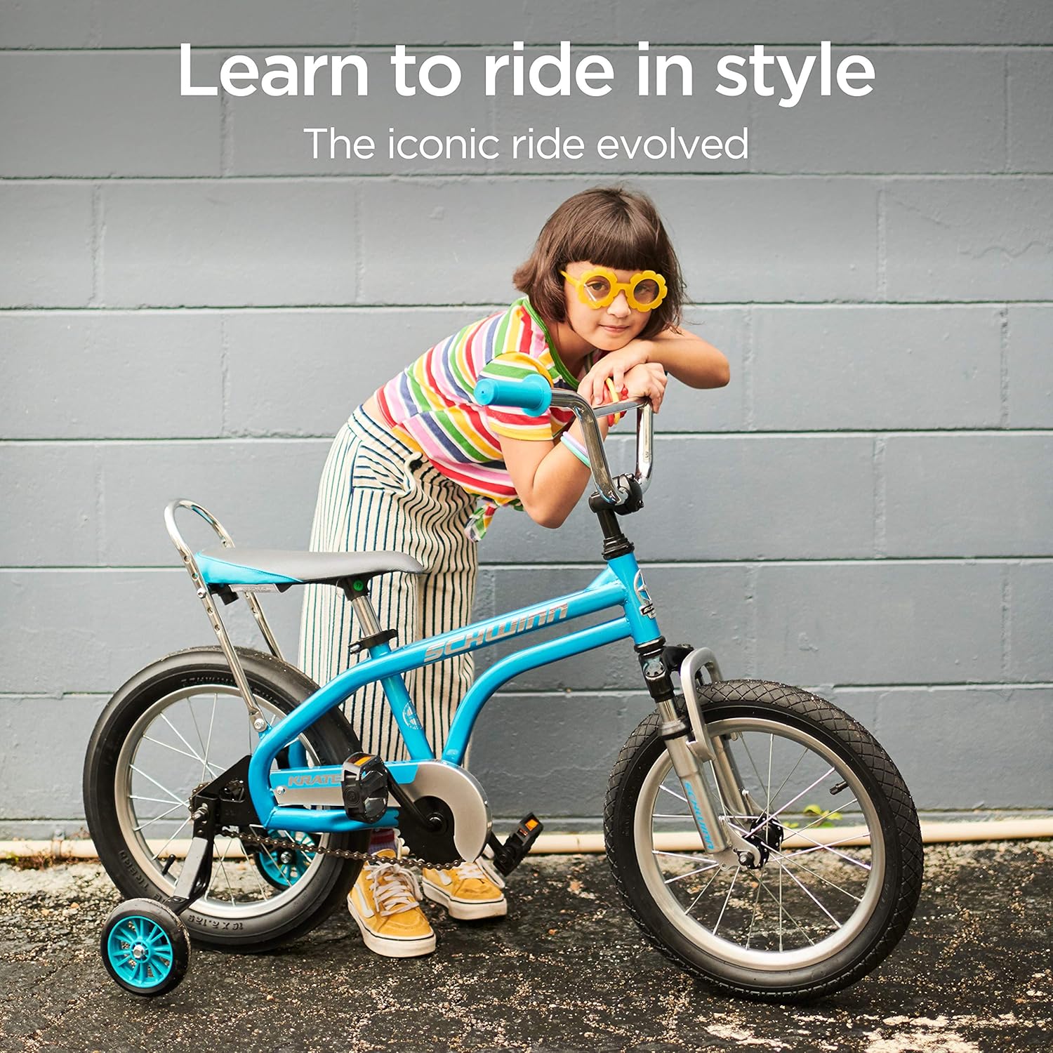 Kids Bike for Boys and Girls Ages 3-5 Years, 16-Inch Wheels, Front Suspension, Slik Rear Tire, Rider Height 38 to 48-Inches, Removable Training Wheels, Rear Coaster Brake