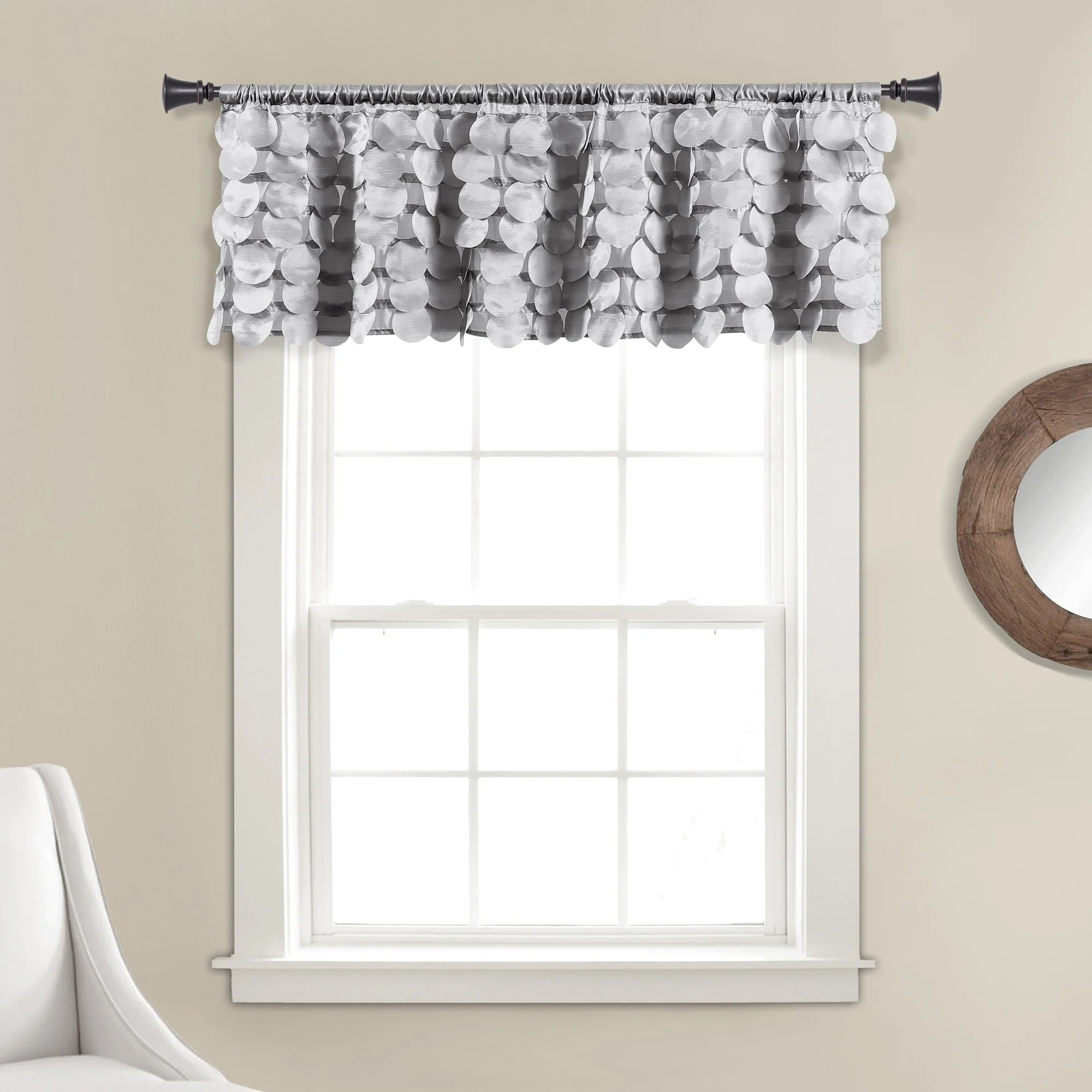 Lush Decor Gigi Delicate Textured Window Valance