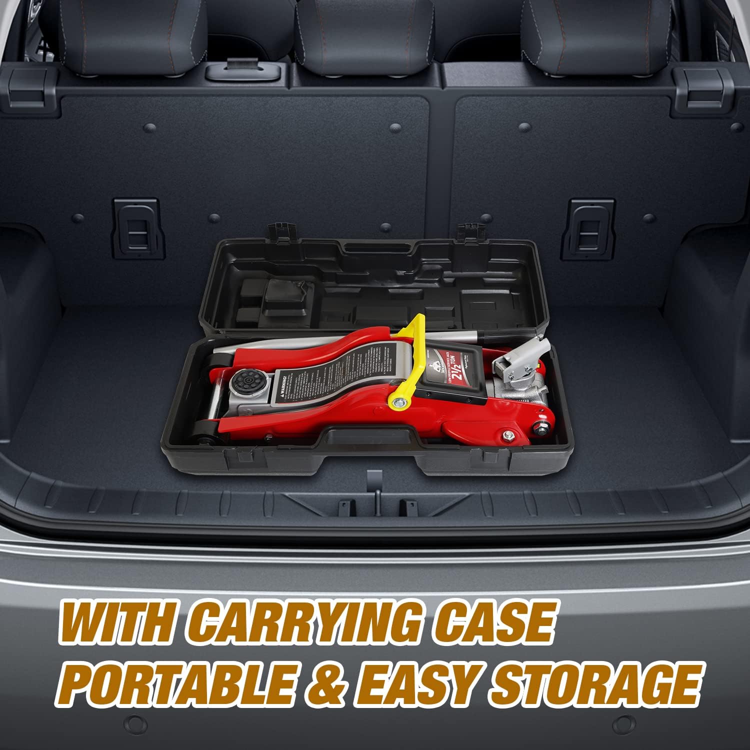 Aluminum and Steel Car Jack, 3 Ton (6,600 LBs) Hydraulic Floor Jack with Dual Piston Quick Lift Pump, Lifting Range 3-15/16