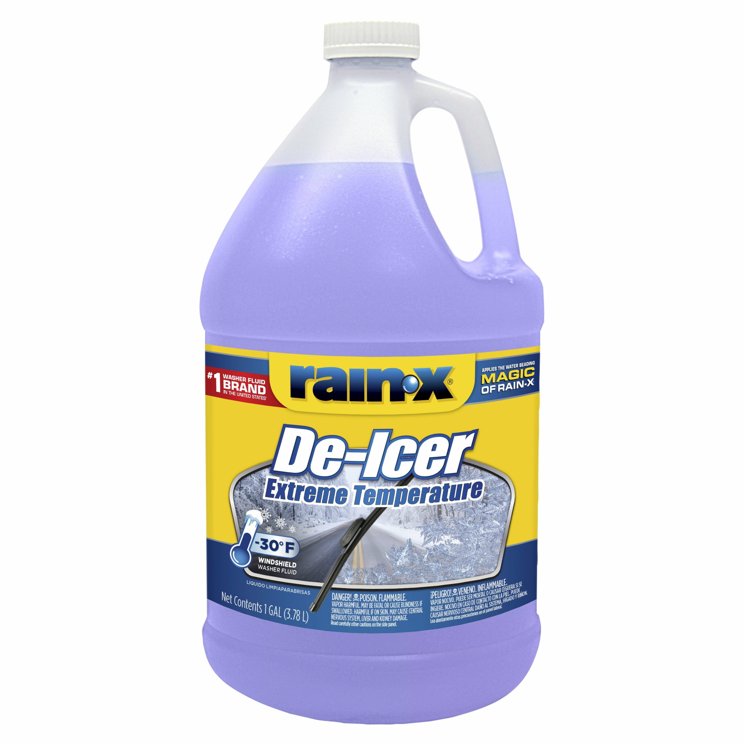 Rain-X De-Icer Windshield Washer Fluid, -30��F Protection, Melts Frost & Ice, Prevents Refreeze, Water Beading Technology