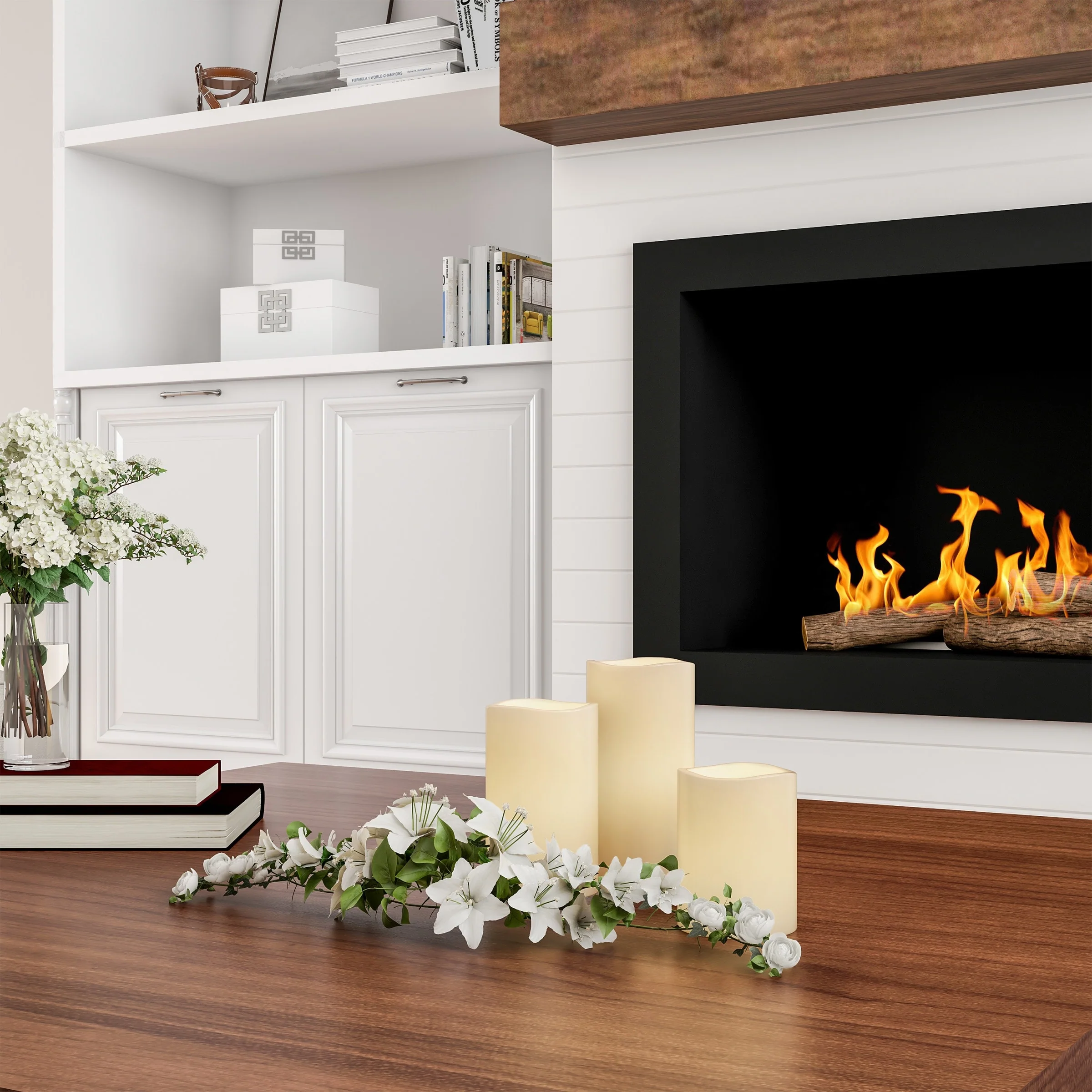 Lavish Home 3PC LED Flameless Candle Set with Remote