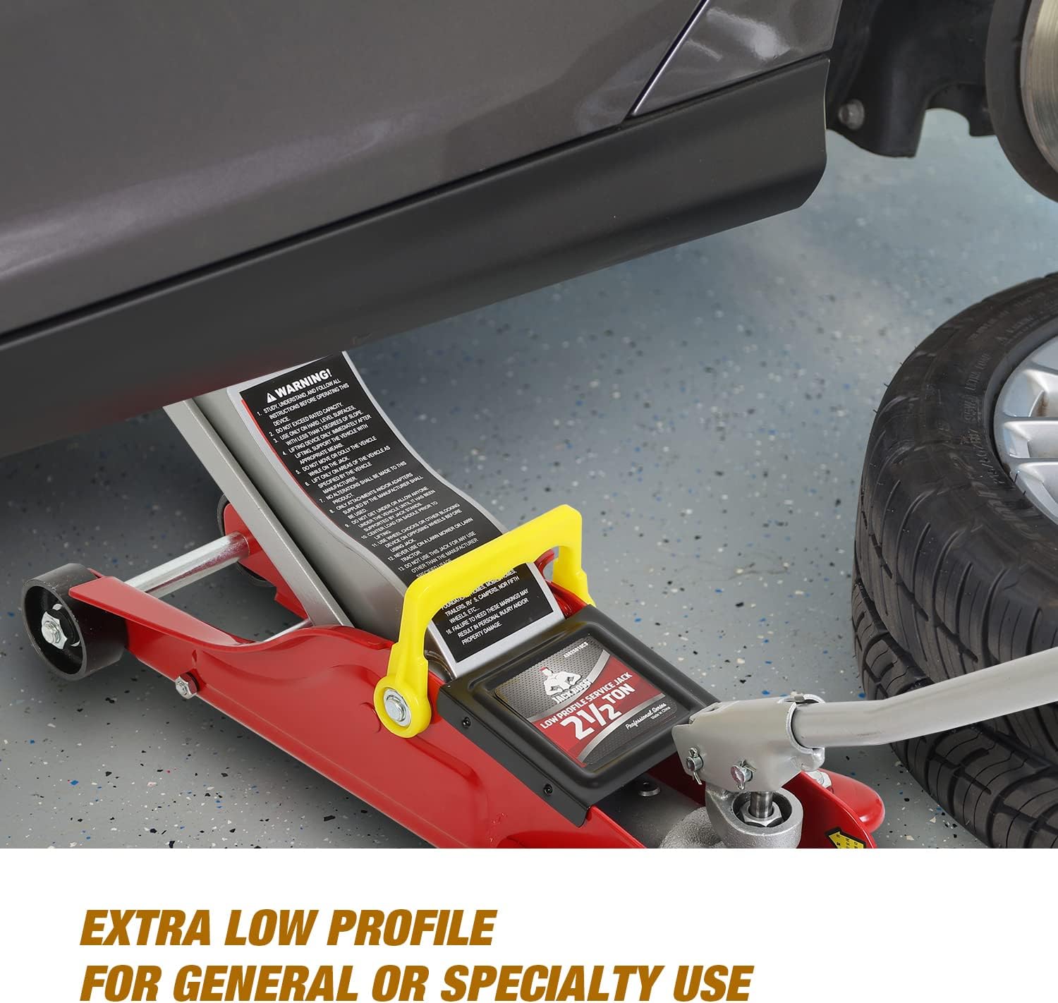 Red Aluminum & Steel 3 Ton Hydraulic Floor Jack with Quick Lift Pump