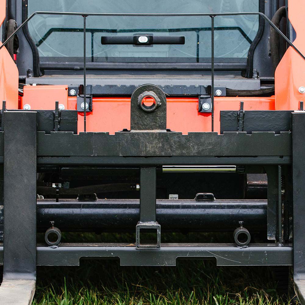 Titan Attachments Standard Series Pallet Fork Frame, Quick Tach Connection for Skid Steers, Tractors, Optional Pallet Fork Blades, Hay Spear Sleeves Included, 2