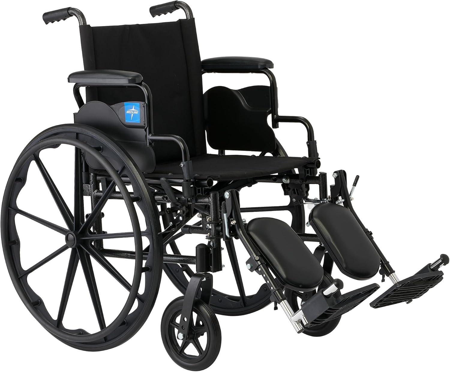 Lightweight Wheelchair for Adults With Swing-Back, Desk-Length Arms, Elevating Leg Rests; 18W