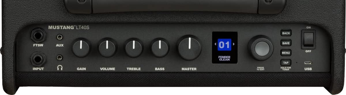 Guitar Amp, 50 Watts, with 2-Year Warranty 30 Preset Effects with USB Audio Interface for Recording, 20Dx19.5Wx11.5H Inches, Black
