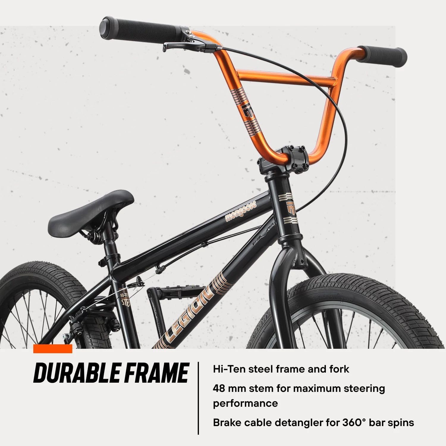 Legion Kids Freestyle Sidewalk BMX Bike, Beginner Riders, Boys and Girls, 16-20-inch Wheels, Hi-Ten Steel Frame, Micro Drive BMX Gearing