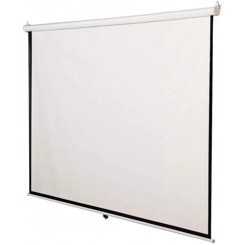 Giantex 120��� 4: 3 Manual Pull Down Auto-Lock Projector Projection Screen 96���X72��� White